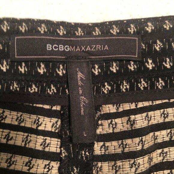 Gaia BCBGMaxAzria Black/Gold geometric Skirt Combo Size Large Women - Picture 6 of 8